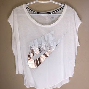 Nike Tee White with Gold
